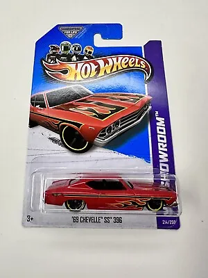 Hot Wheels 1969 ‘69 Chevy Chevelle SS 396 Red W/ Flames 2013 Showroom Heat Fleet • $4.85