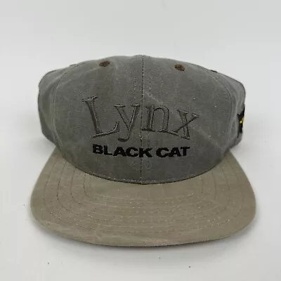 Vintage Lynx Headwear Black Cat Irons Golfing Hat Cap Strapback Adjustable • $17.99