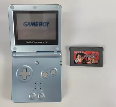 Nintendo Game Boy Advance SP Baby Blue + Game Bundle • $10
