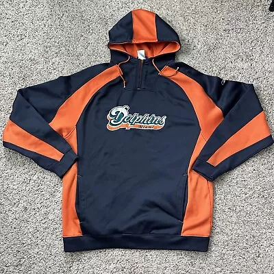 Vintage Miami Dolphins Hoodie 90s NFL Football Men’s Size Large Blue And Orange • $24.99