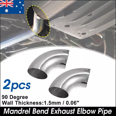 2 Pcs OD 3 Inch 90 Degree SS304 Stainless Steel Bend Tube Exhaust Elbow Pipe AU • $32.99