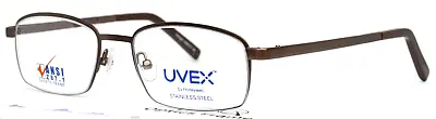 UVEX By HONEYWELL HP01 BRN Brown Mens Rectangle Safety Eyeglasses 51-18-135 B:32 • $17.99