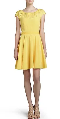 NWT Women's Z Spoke Zac Posen Cap Sleeve A-Line Yellow Sweetheart Dress Size 10 • $42.49