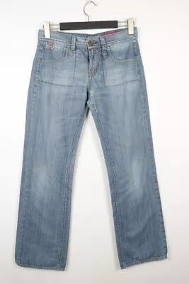 MISS SIXTY MISS60 Low Rise Wash Denim Straight Jeans Size 28 Zip Fly • $29.71