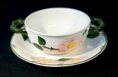 Beautiful Villeroy Boch Wild Rose Cream Soup Bowl And Saucer • $43.67