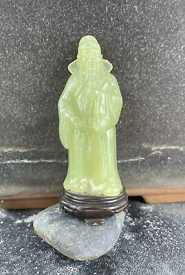 Vintage Vita Made In Hong Kong Plastic Faux Jade Statue Male Figure High Collar • $2.50