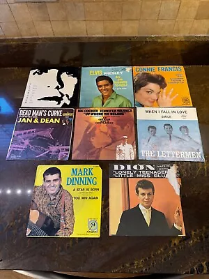 Mixed Lot Of 8 Record SLEEVES ONLY  45's Elton John Elvis Presley And More • $9.95