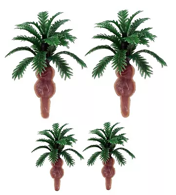 SET OF 4 Miniature PALM TREES  4NATIVITY FAIRY GARDEN TRAINS DIORAMA 1.5 To1.75  • $3.89