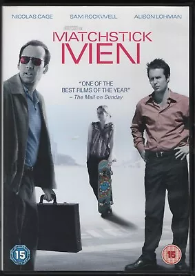 Matchstick Men (2003) (DVD 2009) Nicolas Cage Sam Rockwell Alison Lohman • £2.66