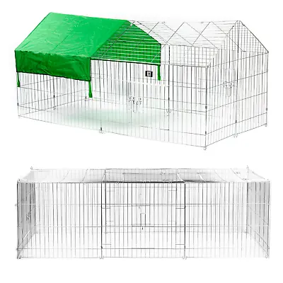 £40.95 • Buy Large Enclosed Pet Playpen Run Puppy Dog Cat Rabbit Foldable Metal Chicken Fence