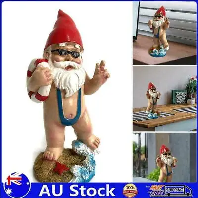 Garden Gnomes Nude Statuary Naughty Statue Nudist Decor Resin Funny Outdoor Gift • $17.08