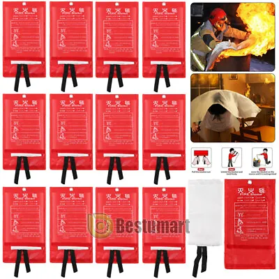 Lot 10 Fire Blanket Fiberglass Fire Emergency Suppression Survival Safety Covers • $86.99