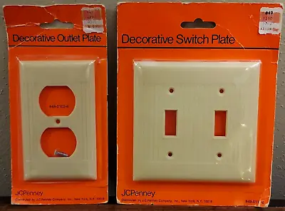 Vintage MCM Bakelite Wall Double Switch Plate Cover & Outlet Cover NEW NOS • $9.99