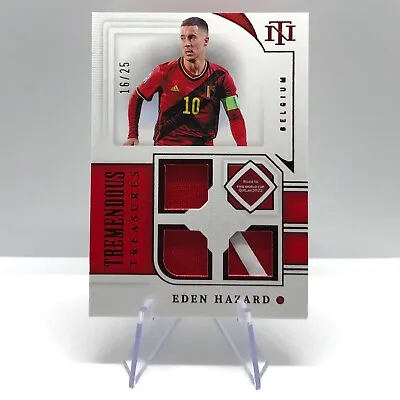 Belgium 2022 National Treasures World Cup Ruby Relic Eden Hazard PATCH 16/25 • £39.99