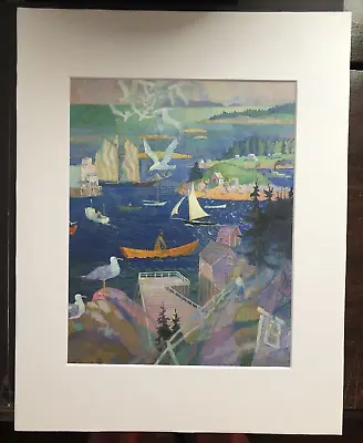 N. C. Wyeth  The Harbor At Herring Gut  11 X 14 Matted Art Print-1925 • $24.99