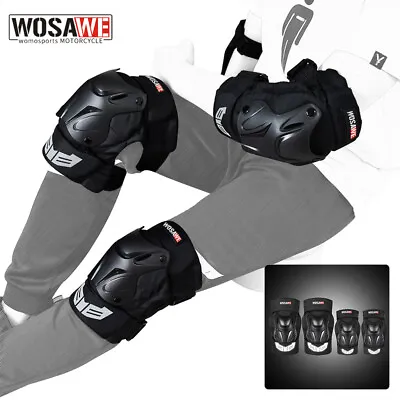 Motocross Knee Elbow Pads MX Off-road Bike Racing Shin Guards Protection Gear • $26.29