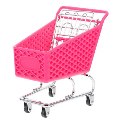 Shopping Cart Figurine Iron Craft Storage Basket Creative Mini Shopping Cart • $17.37