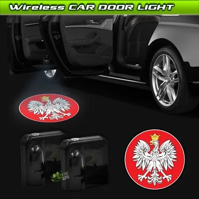 Wireless Car Door Polish Eagle Flag Courtesy Ghost Shadow Projector Laser Light • $17.74
