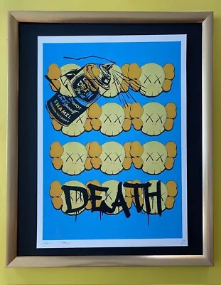 DEATH NYC Hand Signed LARGE Print Framed 16x20in COA  POP ART  KAWS MR BRAINWASH • $295