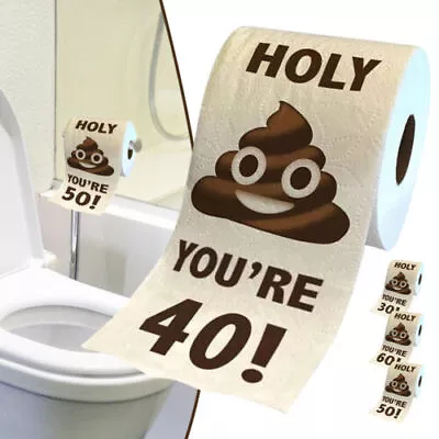 Funny Toilet Paper Roll Birthday Decoration 30th-60th Gifts For Women Men Gift • £5.95