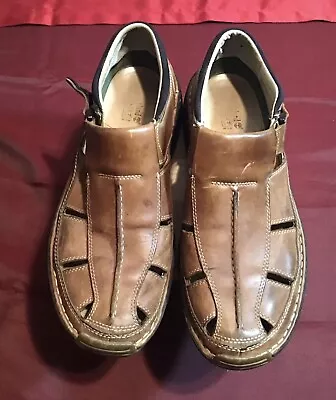 Timberland Fisherman Sandals Men Size 12m Leather Casual 79092. Hole In Sole • $15