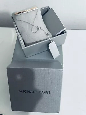 Michael Kors MKC1577AN791 Sterling Silver With Yellow Gold MK Design Bracelet • £85