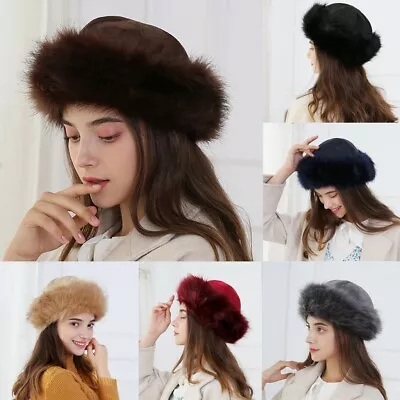 Fashion Women Winter Mongolian Hat Solid Thick Warm Earmuffs Woollen Felt Hat • $13.01