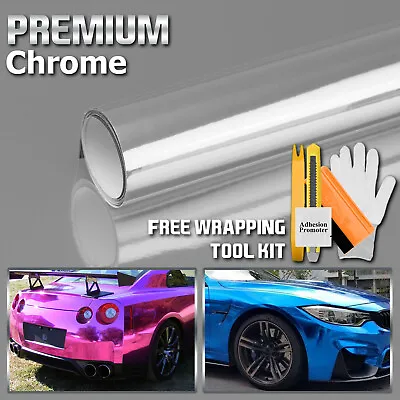 9 Colors Chrome Vinyl Film Wrap Sticker Decal Air Release Bubble Free 3 Layers • $4.99