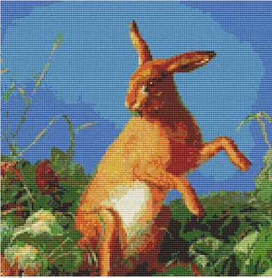 Hare In Field Rabbit Counted Cross Stitch Kit 10  X 13  14 Count • £14.99