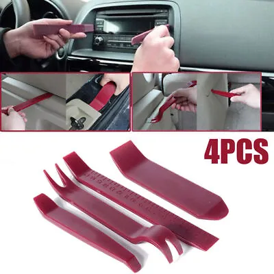 4Pcs Car Door Plastic Trim Panel Clip Dash Radio Removal Pry Tools Kit Car Parts • $8.39