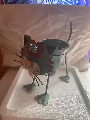 Iron Kitty Planter Cute As A Button • $25