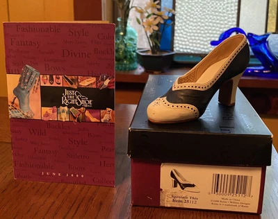 $5.99 • Buy Just The Right Spectate This 25112 High Heel Shoe Signed Raine Black White NIB