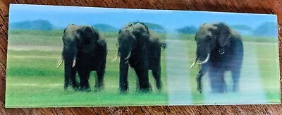 3D Elephants 🐘 🐘 🐘 Lenticular Bookmark EXCELLENT CONDITION! C41  • £4.99