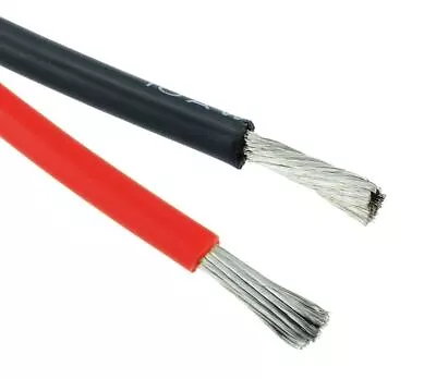 1m Red / 1m Black 12AWG Silicone 680/0.08mm Stranded Wire Cable • £6.99