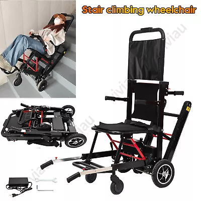 Large Wheel Motorized Climbing Wheelchair Stair Lifting Chair Elevator Foldable • $1955