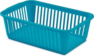 £7.99 • Buy Plastic Storage Handy Basket 4 Sizes 5 Colours Office Bedroom Kitchen Pharmacy