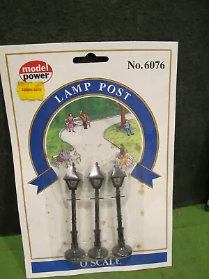 O-scale Model Power #6076 Lamp Post - Set Of 3 - Lighted - Nip • $9.50