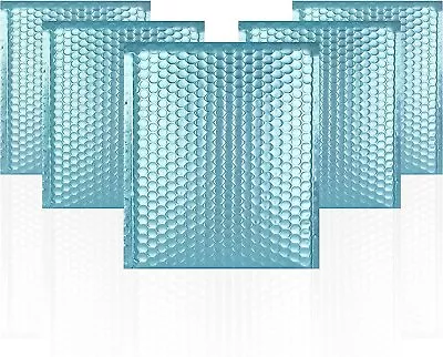 Metallic Bubble Mailers 8x12 6x10 Padded Envelope Shipping Pack Aqua ICE BLUE • $27.34