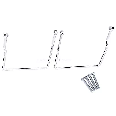 $44.70 • Buy 1998-up Yamaha V Star 650 Custom Saddle Bag Support Brackets Bars Mount Chrome