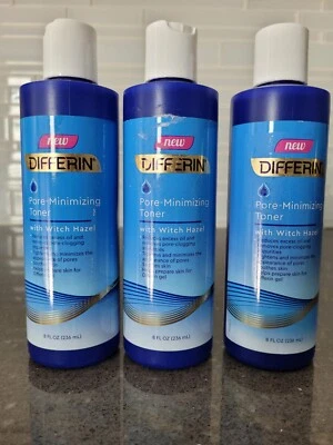 $20.95 • Buy THREE (3) NEW Bottles Differin Pore-Minimizing Toner W/Witch Hazel ~ 8 Oz Each