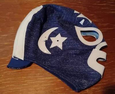 ESTRELLA BLANCA MEXICAN LEGEND. Mexican SEMIPROFESIONAL MASK IN BLUE AND WITH • $65