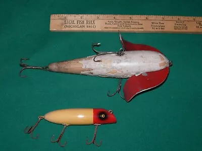 Huge Antique Wood Musky Size McGinty Fishing Lure One Of A Kind  • $140