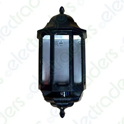 ASD HL/BK060C Half Lantern With Photocell Dusk To Dawn 60 Watt BC (Black) • £29.95