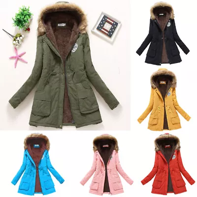 Women's Winter Warm Coat Hooded Jacket Solid Slim Winter Thicken Outwear Coat • $46.99