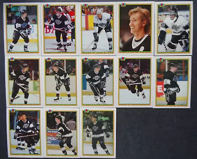 1990-91 Bowman Los Angeles Kings Team Set Of 13 Hockey Cards • $4