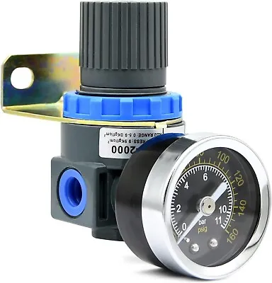 Air Pressure Regulator With Gauge Mini Air Control Valve 1/4-Inch NPT Thread • $19.66