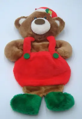 Vintage 1985 Rennoc Tan Teddy Bear Christmas Stocking Stuffed Animal Plush • $27.56