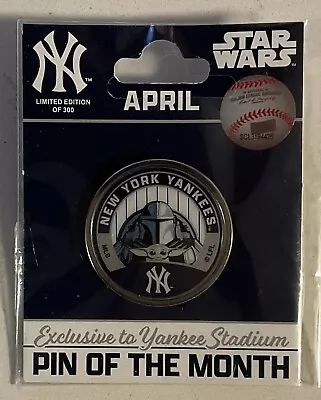 Yankees April 2024 Pin Of The Month Star Wars Mandolorian And Baby Yoda • $30