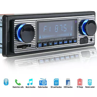 Bluetooth Retro Car Radio MP3 Player Stereo USB AUX Classic Car Stereo-Audi HNAU • $30.61