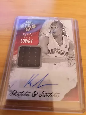 Kyle Lowry Auto /149 Jersey Patch Game Used 2014 Court Kings Sketches Swatches • $19.95